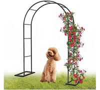Arco de metal resistente para jardín, arcos de rosas, resistentes a la intemperie, para bodas, entradas y decoraciones, 1,4 m de ancho x 2,3 m de alto, marco exterior