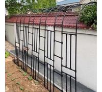 Arco de pared para jardín, cenador de medio lado de acero para enredaderas florales, soporte para plantas trepadoras, pérgola exterior, soporte para flores para decoración de bodas y fiestas.(90x240x4