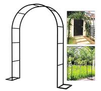 Arco de pérgola de jardín, Arco de jardín de Metal Resistente para Plantas trepadoras, pérgola para Rosas, decoración Exterior, Estructura de Soporte Estable para Bodas y Fiestas, Negro, 1,4