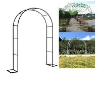 Arco de pérgola de jardín, Enrejado de Hierro Resistente para jardín - Cenador Decorativo para Rosales trepadores y Enredaderas, decoración para Ceremonias de Boda, Negro, 1,2 x 2,2 x 0,4 m,