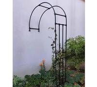 Arco de pérgola para jardín, Arco de Soporte para Enredaderas trepadoras - Enrejado de Media Pared para vides y Rosales, Estructura metálica Inoxidable, cenador de jardín Exterior, 1,5 m/4,9
