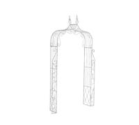 Arco de rosas aurora metal blanco antiguo 30x143x248 cm