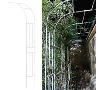 Arco de Rosas de Acero Resistente para Plantas trepadoras. Arcos de Soporte metálicos para Jardines al Aire Libre. Pérgola con Revestimiento de PE Blanco para Enredaderas y Plantas con Flore