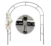 Arco de rosas de jardín de acero inoxidable de 240 cm, resistente a la intemperie, arco de boda para enredaderas, ideal para eventos al aire libre y decoración de jardín