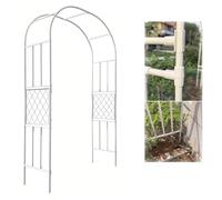 Arco de Rosas de Metal para jardín, 2,2 x 2,4 m, Color Blanco, para Bodas, Soporte para Plantas de Interior y Exterior, Ideal para Rosas trepadoras, cenador Decorativo para Eventos y Jardine