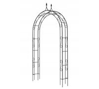 Arco de rosas KADAX para plantas trepadoras, pérgola, negro, 145 x 281 cm