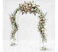 Arco de Rosas Trepadoras para Jardín, Arco de Metal para Plantas Trepadoras, Resistente a La Intemperie, Soporte de Flores para Boda, Fiesta, Ceremonia Exteriores, W 80-350 Cm(White,W180xH220cm)