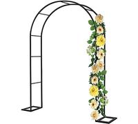 Arco de soporte para plantas de jardín, blanco, 3,5 m x 2,2 m, estructura duradera para exteriores, para flores, alturas ajustables: 120 cm, 140 cm, 180 cm, 240 cm, 300 cm, 350 cm, perfecto para bodas