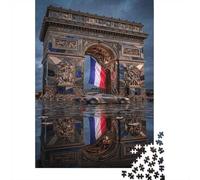 Arco de Triunfo ParísRompecabezas DIY 1000 Piezas Cartón Mejora De La Memoria, Actividad Indoor, Amantes De Puzzles 38x26cm/1000pcs