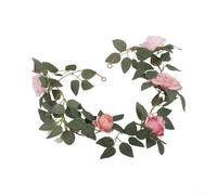 Arco de vid de rosas para decoración de bodas con flores artificiales y follaje de aspecto natural, diseñado para uso en exteriores y exhibición reutilizable (rosa-1)