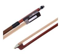 Arco de viol n AMZZ Premium 4/4: vara octogonal de madera de Brasil con nuez de bano y crin de caballo mongol para un rendimiento suave.