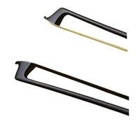 Arco De Violín 2 piezas de arco de violín de fibra de carbono negro nuevo de calidad 4 4 tamaño completo uno blanco y otro de crin negra(Black)
