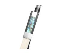 Arco de violín 4/4 compuesto de fibra de carbono con flor de cola de caballo pura tallada, línea Plus, piel de oveja plateada, reposamanos