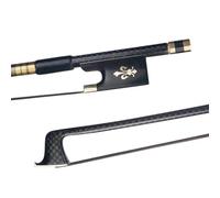 arco de violín 4/4 Rejilla Para Arco De Violín Varilla Redonda De Fibra De Carbono Con Cola De Arco De Ébano Arco De Violín Crin Negro