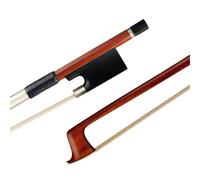 arco de violín Arco De Violín 4/4 Madera Brasileña Eje Redondo Empuñadura De Cuero Crin Blanco Arco De Violín De Estilo Clásico