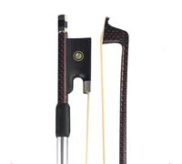 arco de violín Arco De Violín De Fibra De Carbono 4/4 Trenzado Rojo Con Arco De Ojo Redondo De Ébano Para Violín Acústico Violín Eléctrico