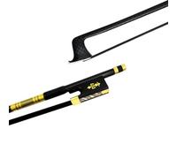 arco de violín de tamaño completo 1 Uds. Palo Redondo De Fibra De Carbono A Cuadros Con Rejilla Negra Clara 4/4 Piezas De Cobre Para Arco De Violín Crin Negro (Color : 2)