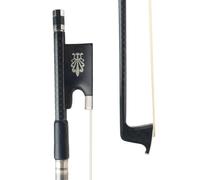 arco de violín de tamaño completo Arco De Violín 4/4, Rejilla De Arco De Fibra De Carbono, Palo De Fibra De Carbono, Alambre Plateado Y Línea Negra, Uso Duradero