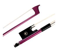arco de violín de tamaño completo Arco De Violín Oku De Ébano Y Cuero De Alambre Plateado Enrollado En Fibra De Carbono Rosa (Color : 4/4)