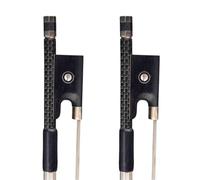 arco de violín Paquete De 2 Arcos De Violín De Fibra De Carbono Para Arco De Violín De Tamaño Completo 4/4 Con Ojal De Ébano Para Violín Acústico Y Eléctrico