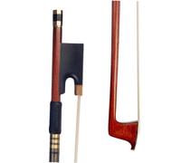 Arco de violín para principiantes Arco De Violín 4/4, Arco De Madera De Brasil, Palo Redondo, Alambre Dorado Y Línea Negra, Arco De Crin Blanco De Ébano