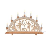 Arco decorativo con velas artificiales, aprox. 59 x 4 x 37 cm, Bergleute, 7-flammig