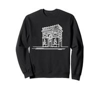 Arco del Triunfo Arte Lineal Dibujo París Sudadera