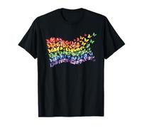Arco Iris Bandera Mariposas Gay Orgullo Mes Arte Homosexualidad Camiseta