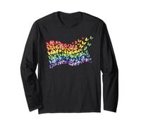 Arco Iris Bandera Mariposas Gay Orgullo Mes Arte Homosexualidad Manga Larga