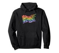 Arco Iris Bandera Mariposas Gay Orgullo Mes Arte Homosexualidad Sudadera con Capucha