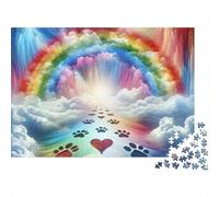Arco Iris Camino al Cielo Rompecabezas 1000 Piezas Cartón Grueso para Adultos Noche Familiar para Relajarse Oferta 38x26cm/1000pcs