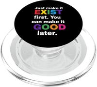 Arco Iris Completo Just Make It Exist First Quote Text Art PopSockets PopGrip para MagSafe