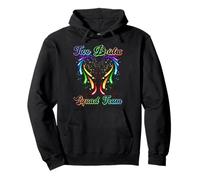 Arco iris Corazón Proud LGBT Bride Couple Wedding Team Novia Sudadera con Capucha