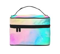 Arco Iris de Papel de Dibujo en Colores Pastel, Bolsa de Maquillaje Bolsa de cosméticos Bolsa de Aseo de Viaje portátil Estuche para lápices
