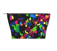 Arco Iris de Salpicaduras de Pintura de neón, Bolsa de artículos de tocador Bolsa de Maquillaje Bolsa de cosméticos Bolsa de artículos de tocador de Viaje portátil