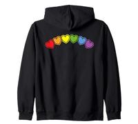 Arco Iris del corazón del Orgullo Gay LGBT para el Amor Igualdad Sudadera con Capucha