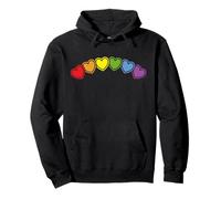 Arco Iris del corazón del Orgullo Gay LGBT para el Amor Igualdad Sudadera con Capucha