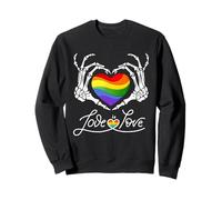 Arco Iris Esqueleto Corazón Amor Es Amor LGBT Gay Lesbianas Orgul Sudadera