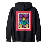 Arco Iris Floral Art LGBTQ Botanical Folk Blooms Sudadera con Capucha