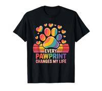 Arco Iris LGBTQ Cada Huella Cambia mi Vida Camiseta