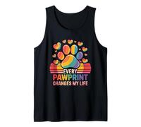 Arco Iris LGBTQ Cada Huella Cambia mi Vida Camiseta sin Mangas