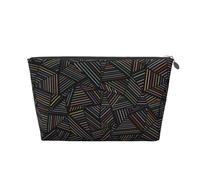 Arco Iris Lineal geométrico Impreso en 3D, Bolsa de artículos de tocador Bolsa de Maquillaje Bolsa de cosméticos Bolsa de artículos de tocador de Viaje portátil