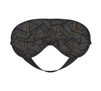 Arco iris lineal geométrico impreso en 3D, Cubreojos completos Antifaz bloqueador de luz Antifaz para dormir Antifaz suave con los ojos vendados Noche