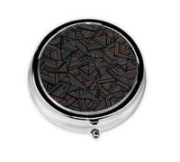 Arco iris lineal geométrico impreso en 3D, Pastillero, Pastillero redondo Pequeño contenedor de pastillas Organizador de pastillas de viaje