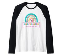 Arco iris para maestros de jardín de infantes: lindo gráfico colorido Camiseta Manga Raglan