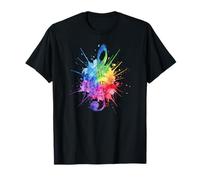 Arco Iris Partituras Músico Música Lover Colorido Bloc Camiseta