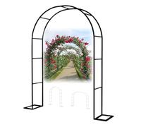 Arco Jardín Metálico, Enrejado Archway de Rosas Trepadoras Ancho 1.0 1.4 1.8 2.0 2.2 2.4 3.5 4.0 m, Soporte Pérgolas Resistente, Tutor Plantas Enredaderas, Decoración de Boda(an 1.9 x al 2.3 m)
