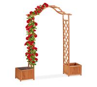 Arco jardin pérgola decorativa soporte para plantas resistente ligero 2 macetas