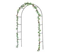 Arco metálico negro para rosas trepadoras 140x240x37 cm antrosca hembrauo