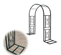Arco metálico para bodas, Arco de boda for decoración de fiestas al aire libre - Pérgola de jardín con base(Wide: 86.6"/220cm)